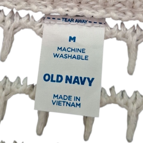 "OLD NAVY" Sz.M  Like brand new Open-Stitch Black and White Crew Neck Sweater - Picture 2 of 11
